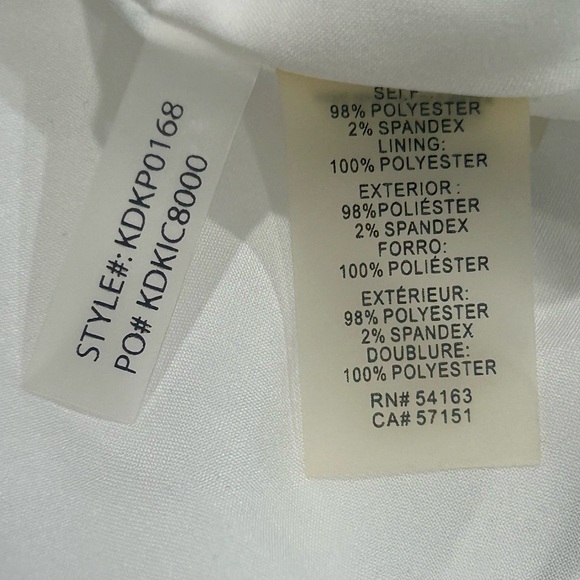 💜”Kensie” White & Purple Floral Dress w/Crisscross Neckline Detailing - Picture 14 of 17